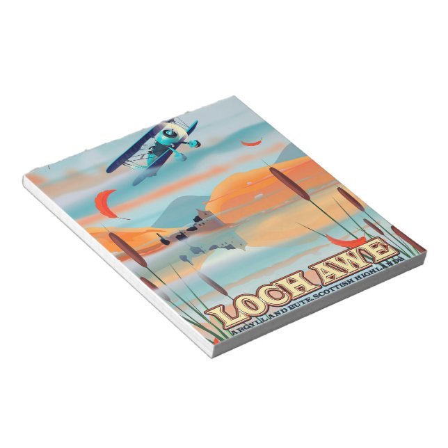 Bloc-note Affiche de voyage Loch Awe Scotland (Incliné)