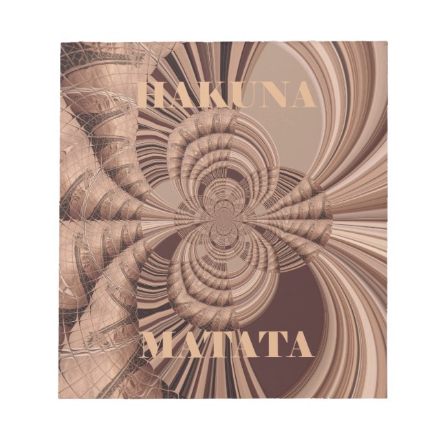 Bloc-note African Hakuna Matata Fractal Art Print/Graphic (Devant)