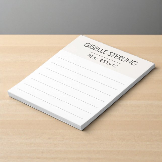 Bloc-note Agent immobilier Neutral Professionnel (Créateur téléchargé)
