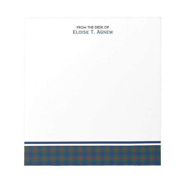 Bloc-note Agnew Tartan (Devant)