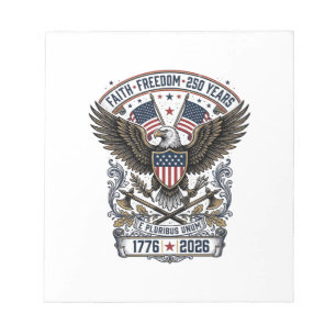 Bloc-note Aigle Patriotique 250 Ans Vintage Liberté