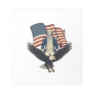 Bloc-note Aigle Patriotique et Général Colonial Vintage Vect