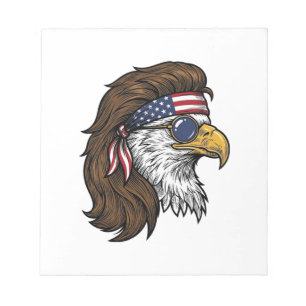 Bloc-note Aigle Patriotique Mulle Coupe Vintage Gravure Vect