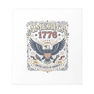 Bloc-note Aigle Vintage Amérique 1776 Patriotique
