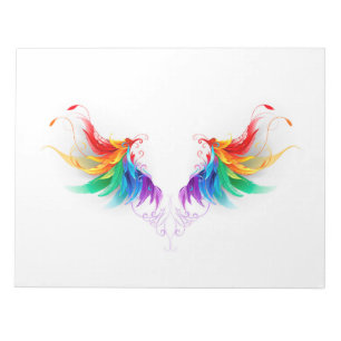 Bloc-note Ailes fluffy arc-en-ciel