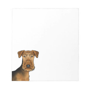 Bloc-note Airedale Terrier Cute Chien Tête Bingley Terrier