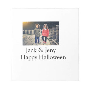 Bloc-note ajouter nom photo texte Halloween enfant fille gar