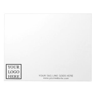 Bloc-note Ajouter votre logo minimaliste noir et blanc affai