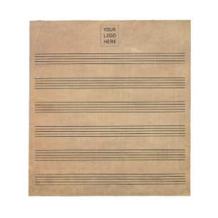 Bloc-note Ajoutez Votre Logo Feuille De Musique Vierge Vinta