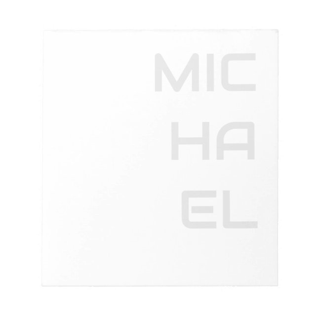 Bloc-note Ajoutez Votre Nom Moderne Simple (Devant)