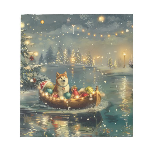 Bloc-note Akita Christmas Festive Voyage (Devant)