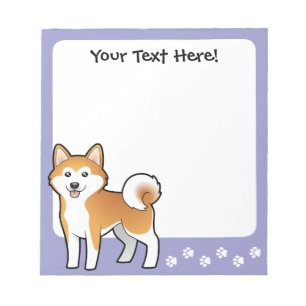 Bloc-note Akita Inu / Shiba Inu de dessin animé