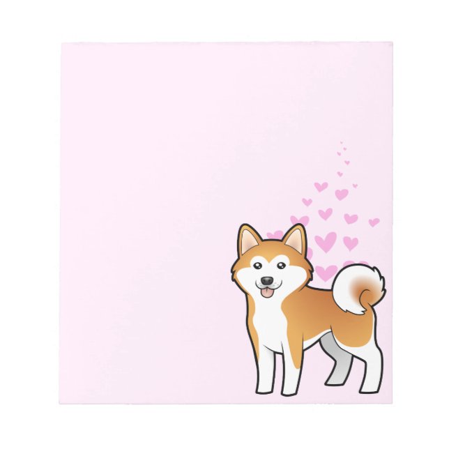 Bloc-note Akita Inu / Shiba Inu Love (Devant)