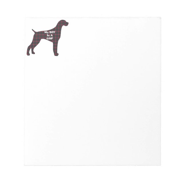 BLOC-NOTE ALLEMAND SHORTHAIRED POINTER BFF (Devant)