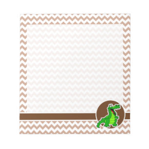 Bloc-note Alligator ; Brown Chevron