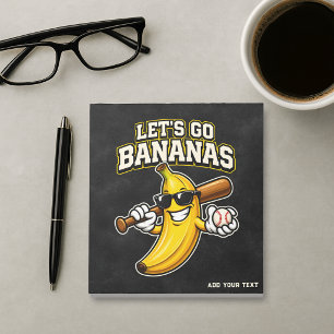 Bloc-note Allons Bananes Baseball Rétro Banane Drôle