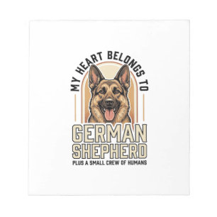 Bloc-note Amateur de Berger Allemand Gravure Vintage Chien D