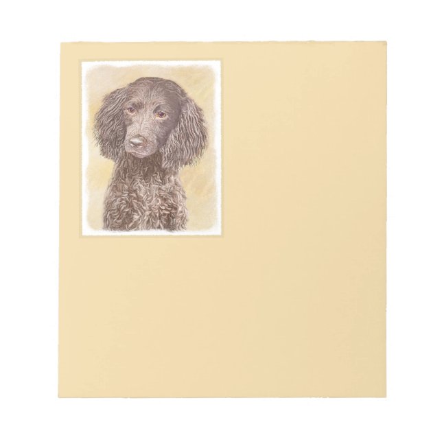 Bloc-note American Water Spaniel Peinture - Original Dog Art (Devant)