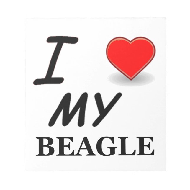 Bloc-note Amour beagle (Devant)