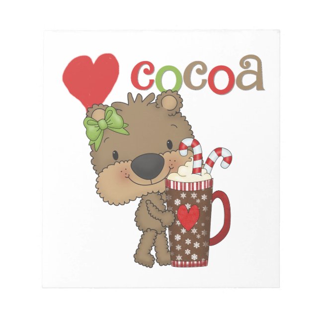 Bloc-note Amour de cacao d'ours de fille (Devant)