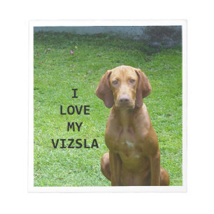 Bloc-note amour de vizsla avec photo