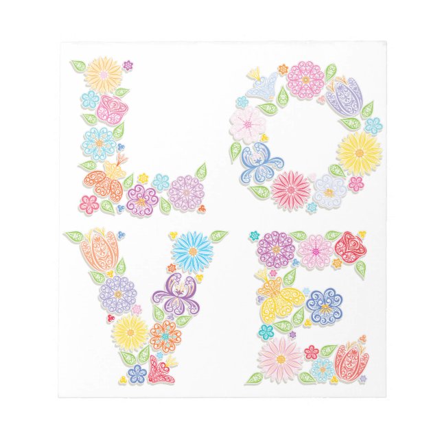 Bloc-note AMOUR Floral (Devant)