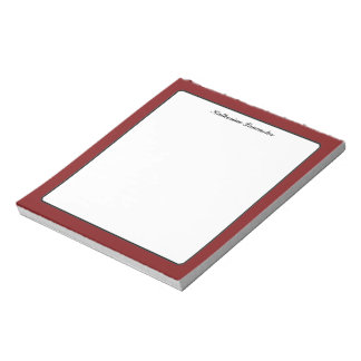 Bloc-note Amour papillon | Bordure rouge 1 couleur solide