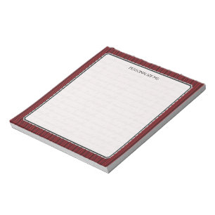 Bloc-note Amour Papillon Décoratif Rayures Noir Rouge