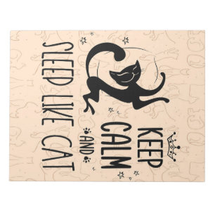 Bloc-note Amoureux des chats Gardez votre calme et dormez co