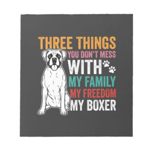 Bloc-note Amoureux du chien de la famille Boxer Freedom