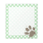 Amusant Empreinte de patte sur Celadon Green Pois
