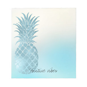 Bloc-note Ananas tropical Aqua Ombre