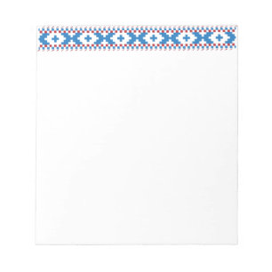 Bloc-note Anciens signes lettons bleu, rouge, blanc art popu