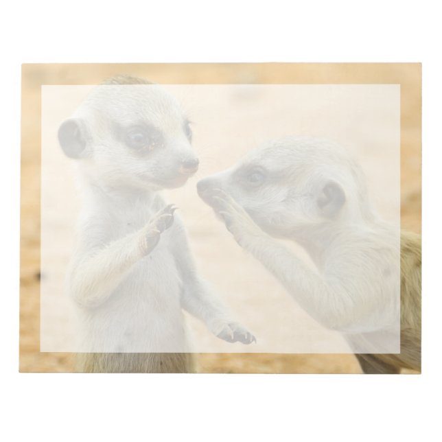 Bloc-note Animaux de bébés cutest | Deux jeunes Meerkats (Devant)