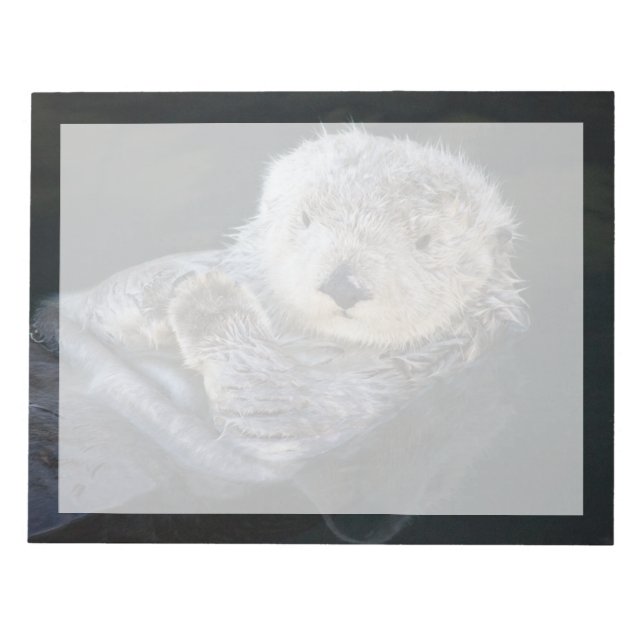 Bloc-note Animaux de bébés cutest | Flottant de Loutres de m (Devant)