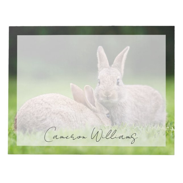 Bloc-note Animaux de bébés cutest | Lapins de lapin sauvage (Devant)