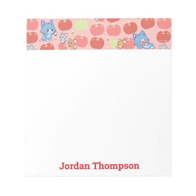 Bloc-note Anime Tom, Jerry et Tuffy Apple Motif (Devant)