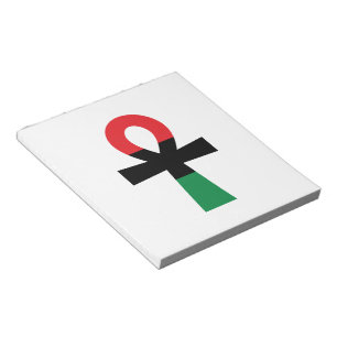 Bloc-note Ankh rouge, noir et vert