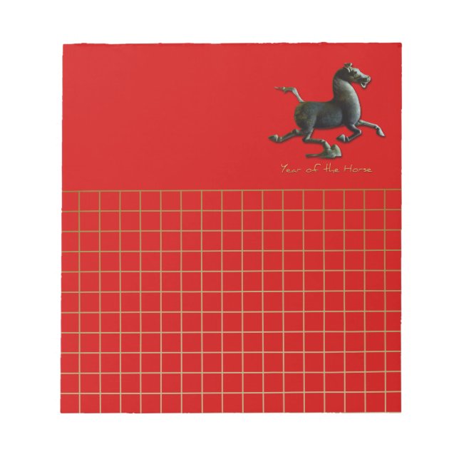 Bloc-note Année du Cheval Chinois Zodiac Anniversaire SqNP (Devant)
