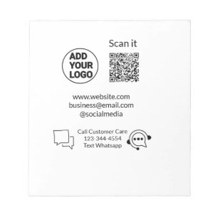 Bloc-note Appeler le texte du service client whatsapp Q R co