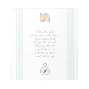 Bloc-note Apportez un livre Invitation card Adventure Baby s