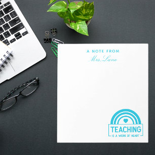 Bloc-note Appréciation de l'enseignant Boho Rainbow