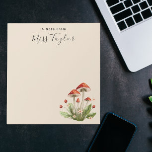 Bloc-note Appréciation de l'enseignant dans un élégant champ