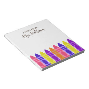 Bloc-note Appréciation de l'enseignant Rainbow Crayon Notepa