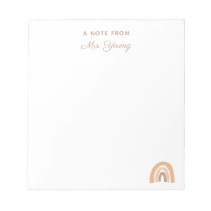 Bloc-note Appréciation personnalisée de l'enseignant Boho Ra