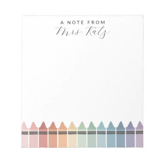 Bloc-note Appréciation personnalisée de l'enseignant Rainbow