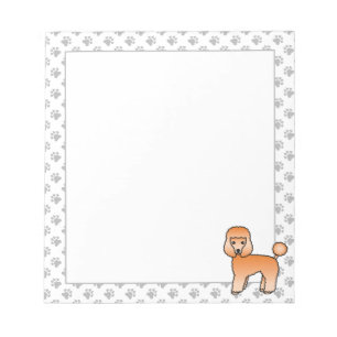 Bloc-note Apricot Toy Poodle mignon Cartoon Chien