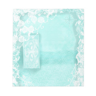 Bloc-note Aqua and Lace Junk Journal