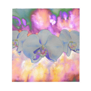 Bloc-note Aquarelle Abstraite orchidées tropicales