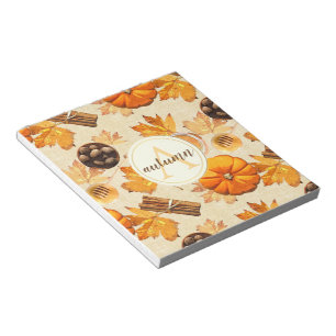 Bloc-note Aquarelle Automne Magie Parfums Vintages Monogramm